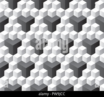 Isometric cubes seamless pattern. 3D render cubes background Stock ...