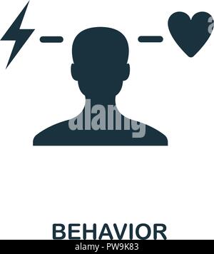 Behavior icon. Monochrome style design from business ethics collection. UX and UI. Pixel perfect behavior icon. For web design, apps, software, printi Stock Vector