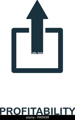 Profitability icon. Monochrome style design from business ethics icon collection. UI and UX. Pixel perfect profitability icon. For web design, apps, software, print usage. Stock Vector