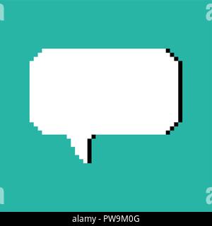 Pixel art bubble speech. Place for text. Vector Stock Vector