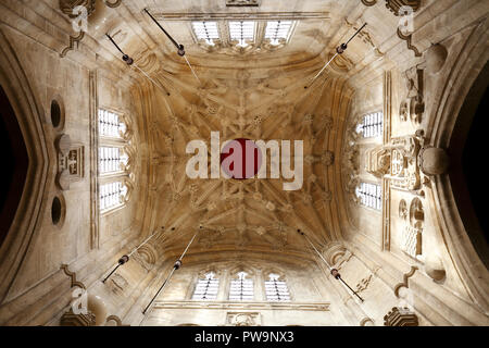 Underside of the bell tower and four spred crossing tower at St Sampson Church, Cricklade, Wiltshire, England, UK Stock Photo