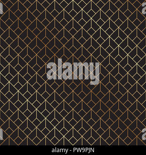 Seamless geometric Art Deco tracery pattern background Stock Photo