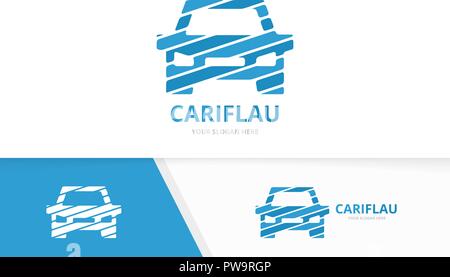 Vector car logo combination. Vehicle symbol or icon. Unique automobile logotype design template. Stock Vector