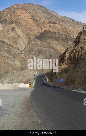 The karakoram Highway, Chinese Side, Xinjiang  Region, China. Stock Photo