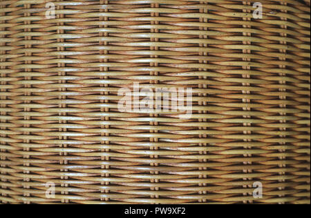 Front view of natural brown rattan furniture surface for texture background, banner and pattern Stock Photo