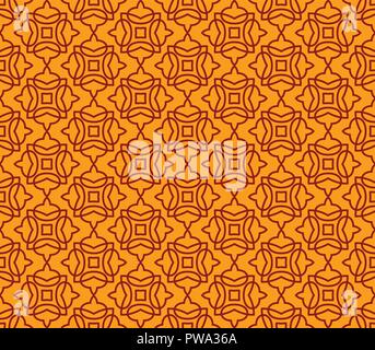 Seamless linear pattern with crossing curved lines and scrolls ornament background. Stock Vector