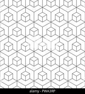 Seamless 3d wireframe cube structure pattern background Stock Photo - Alamy