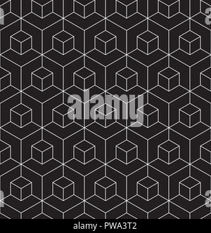 Seamless 3d wireframe cube structure pattern background Stock Photo - Alamy