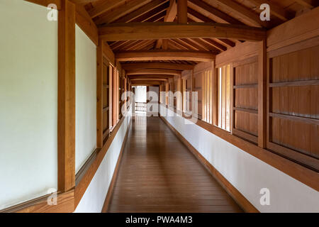 HIMEJI, JAPAN - JUNE 29 2017: Interior of Himeji Castle in Himeji ...