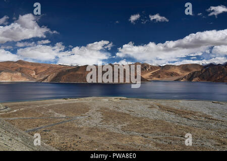 Beautiful Pangong Lake, the jewel of Ladakh, India Stock Photo