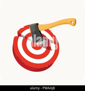 axe in target Stock Vector