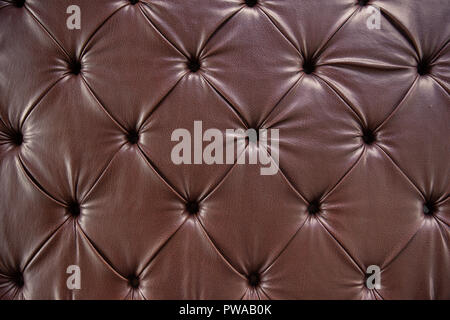 sofa brown leather cozy texture pattern for background Stock Photo