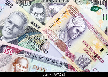 Jamaican money, a business background Stock Photo