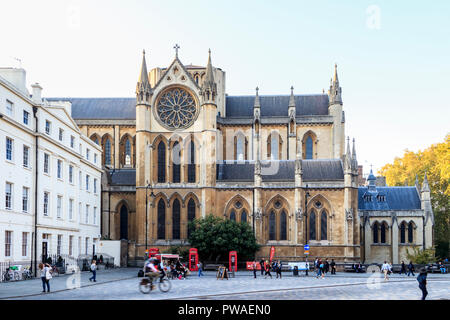 Church of Christ The King, built by Raphael Brandon between 1850 and 1854, in Gordon Square, London, UK, and home to the evangelical Euston Church Stock Photo