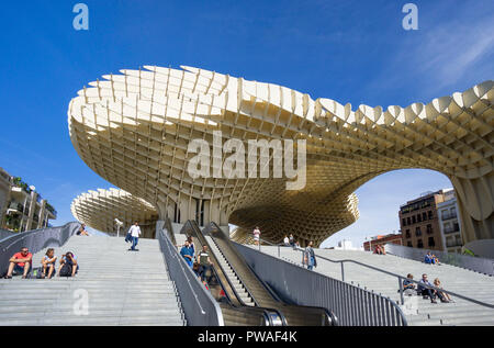 The Metropol Parasol in Plaza de la Encarnacion in Seville, Spain, called Las Setas Stock Photo