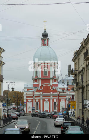 SAINT PETERSBURG, RUSSIA - OCTOBER 24, 2015: Church of great martyr St Panteleimon the Healer in St. Petersburg Stock Photo