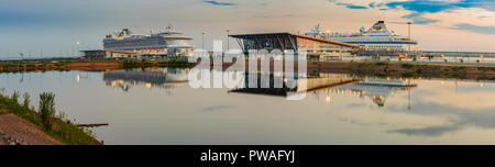 Saint-Petersburg Passenger port. Panoramic view Stock Photo