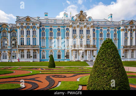PUSHKIN, RUSSIA - JULY 26, 2013: Catherine Palace in Pushkin. Russia Stock Photo