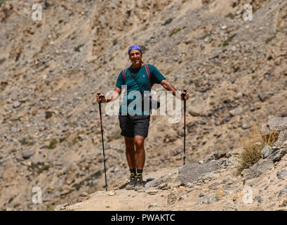 Trekking the wild Darshai Gorge in the Wakhan Valley, Tajikistan Stock Photo