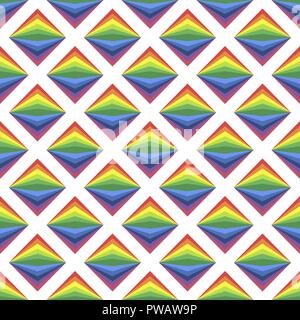 Simple art background with bright rainbow rombs Stock Vector