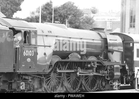 The Flying Scotsman. Holyhead Railway Station North Wales UK Stock Photo