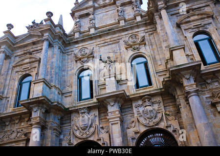 Grand buildings near the cathedral in Santiago De Compostela, northern Spain Stock Photo