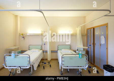 Two beds at an hospital ward Stock Photo