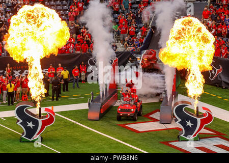 Houston, TX, USA. 14th Oct, 2018. Houston Texans fan cheers after a pick  six interception during the fourth quarter against the Buffalo Bills at NRG  Stadium in Houston, TX. John Glaser/CSM/Alamy Live