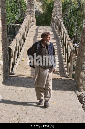 Old Balti man in the village of Turtuk, Nubra Valley, Ladakh, India (formerly Pakistan, but taken over by India in 1971) Stock Photo