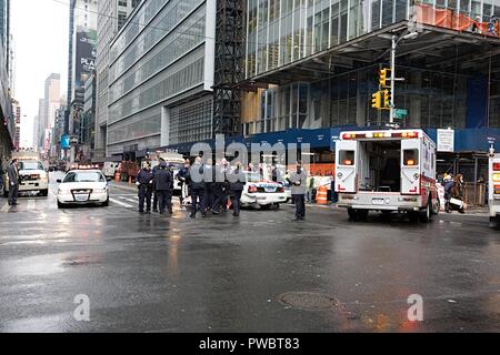 Car accident in New York city Stock Photo
