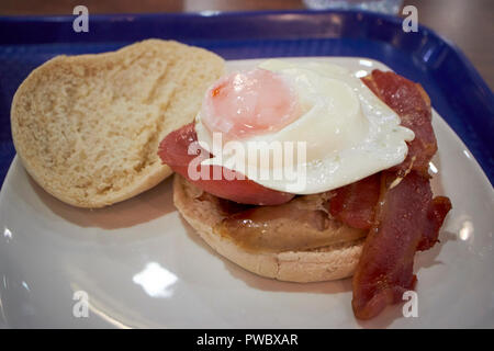 breakfast bap served on a ferry into the UK Stock Photo