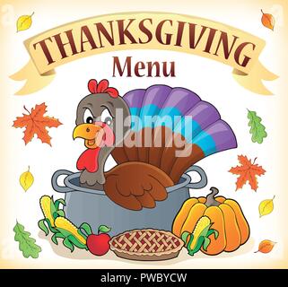 Thanksgiving menu topic image 1 - eps10 vector illustration. Stock Vector