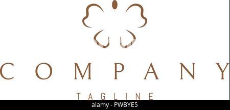 Butterfly Silhouette vector logo image Stock Vector
