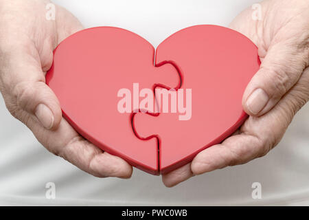 Two Halves of One Heart Stock Photo