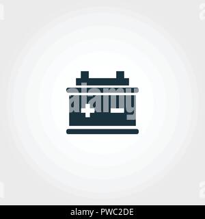Accumulators icon. Premium quality element illustration from car parts collection. Accumulators monochrome icon. Perfect for web design and printing. Stock Vector