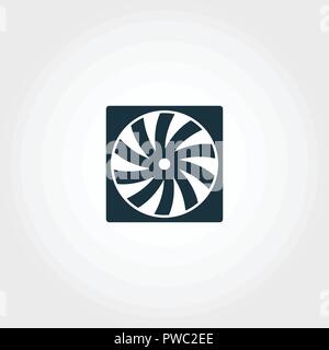 Car Fan icon. Premium quality element illustration from car parts collection. Car Fan monochrome icon. Perfect for web design and printing. Stock Vector