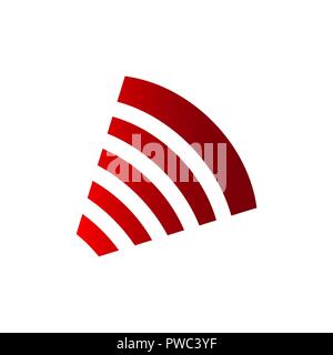 Wifi signal icon flat vector illustration simple sign for logo, web, app, UI Stock Vector