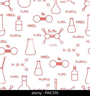 Vector seamless pattern with scientific, education elements: globe ...