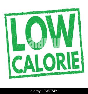 Low calorie sign or stamp on white background, vector illustration Stock Vector