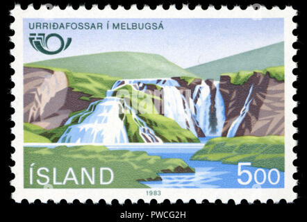 Postmarked stamp from Iceland in the Norden series issued in 1983 Stock Photo