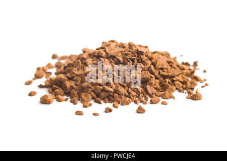 The instant coffee isolated on white background. Stock Photo