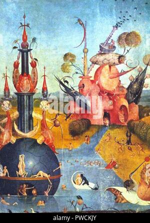 Vintage illustration depicting demons and hell Stock Photo