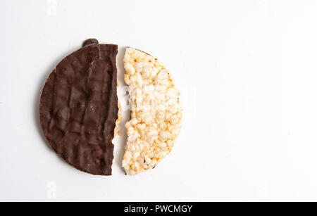 Chocolate covered corn plates snack dessert Stock Photo