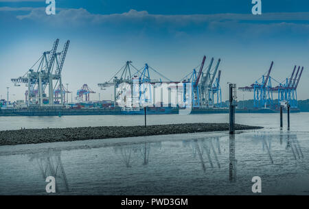 Deutschland, Hamburg, Altona, Hafen, Fischereihafen, Dockland, Leitdamm Stock Photo