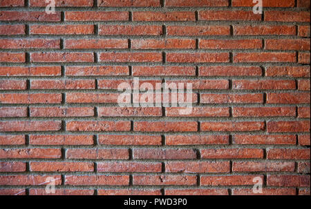 Empty red brick wall texture background Stock Photo