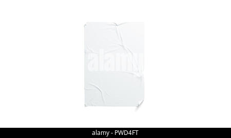 Download Blank white wheatpaste adhesive poster mockup on textured ...