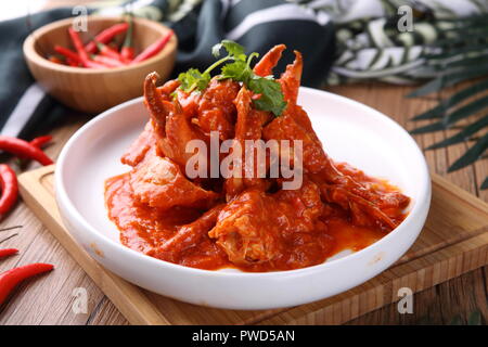 Singapore chilli crab Stock Photo