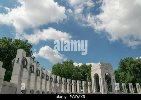 The Pacific side of the World War II memorial in Washington DC - United States of America Stock Photo