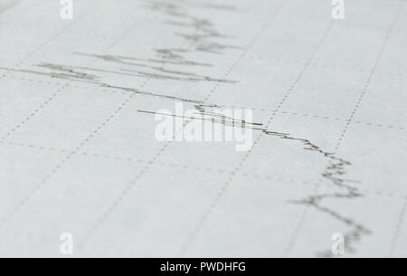 Concept image of data collection and statistical work:the business graph Stock Photo
