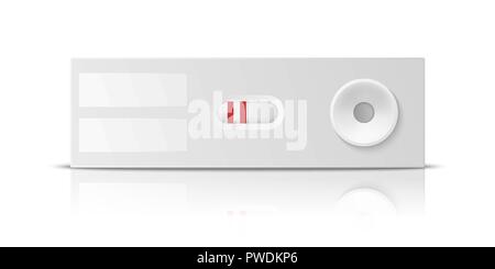 Download Vector realistic 3d pregnancy test strip with positive, negative and invalid result set icon ...